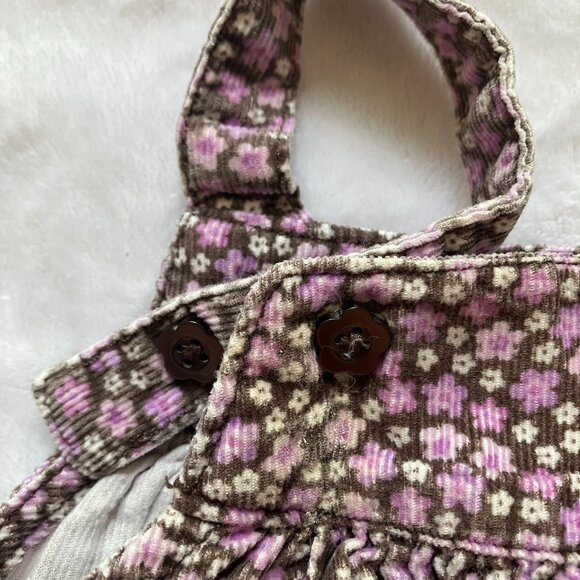 Carter’s Baby Girl Outfit Size 9M | Purple Bodysuit + Corduroy Jumper Dress GUC - Picture 7 of 16